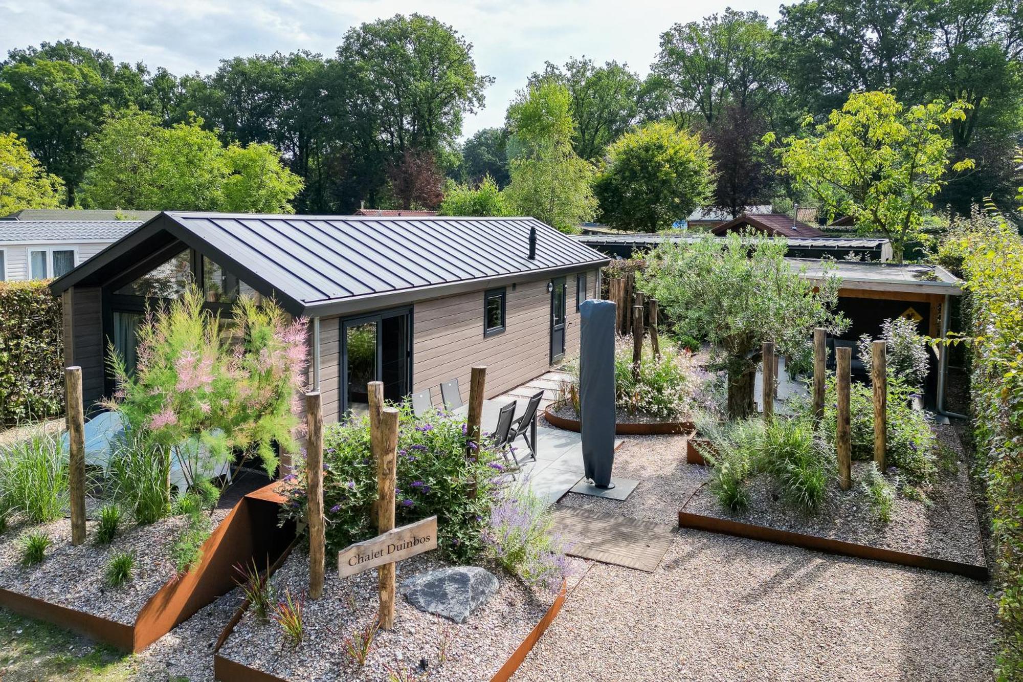 Modern Ingericht Chalet Op Groen Park Op De Veluwe Epe Kültér fotó