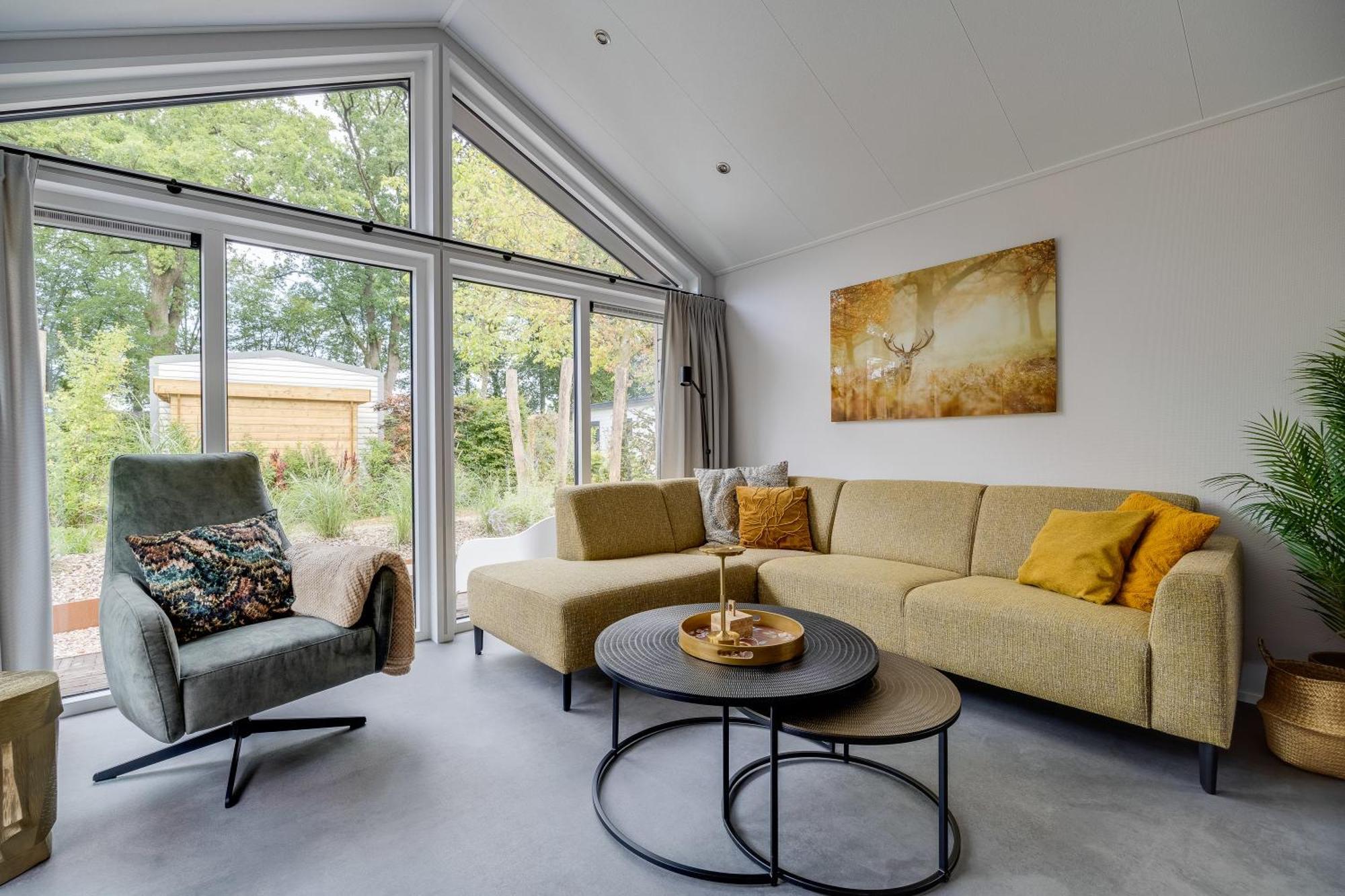 Modern Ingericht Chalet Op Groen Park Op De Veluwe Epe Kültér fotó