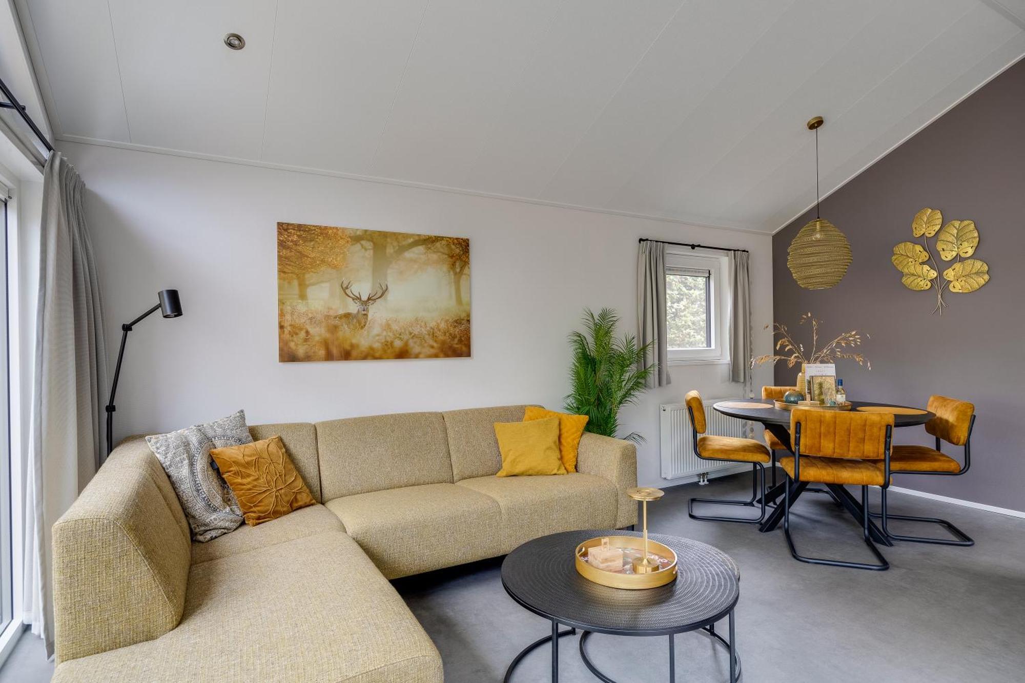 Modern Ingericht Chalet Op Groen Park Op De Veluwe Epe Kültér fotó