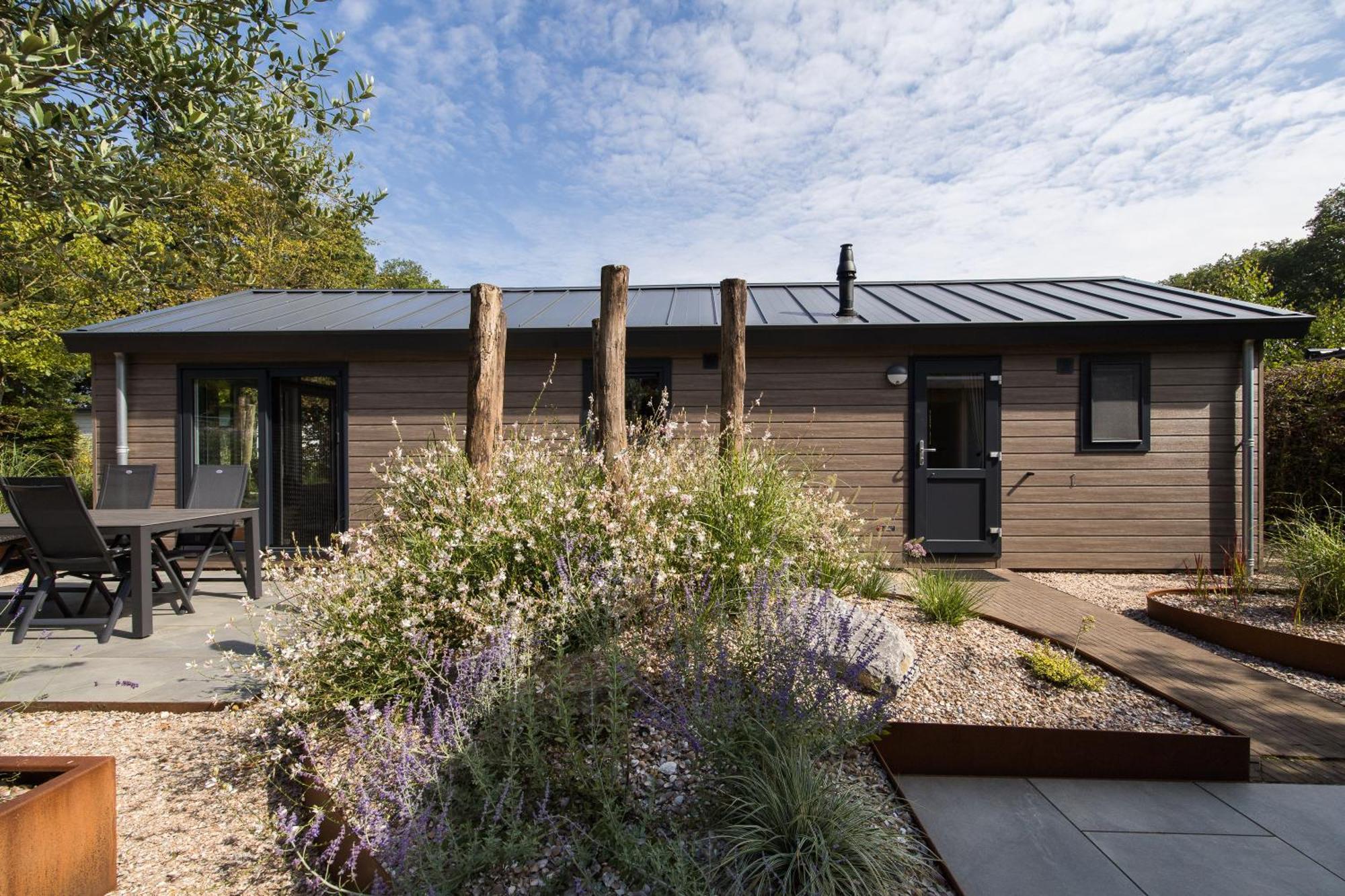 Modern Ingericht Chalet Op Groen Park Op De Veluwe Epe Kültér fotó