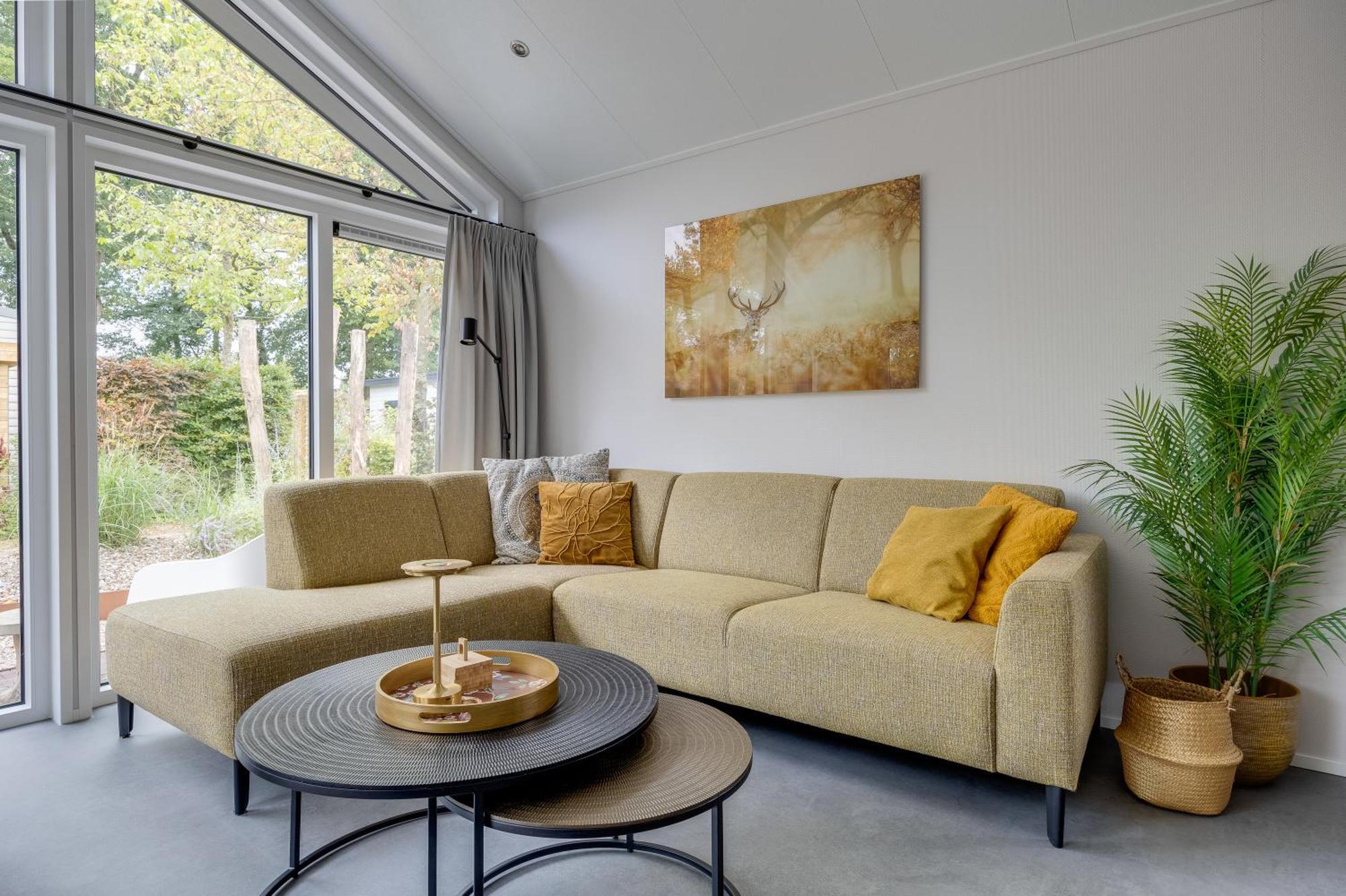 Modern Ingericht Chalet Op Groen Park Op De Veluwe Epe Kültér fotó