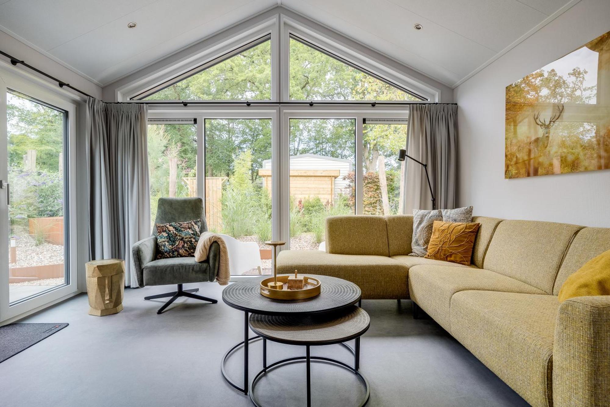 Modern Ingericht Chalet Op Groen Park Op De Veluwe Epe Kültér fotó